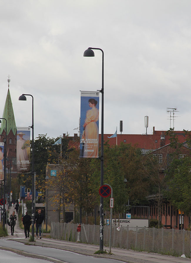 Kulturbanner.dk Michael Ancher P.S. Krøyer Bannere i lygtepæle i København - ARKEN Outdoor reklame